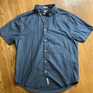 Original Penguin Classic Fit Short Sleeve Button Down Shirt Large L